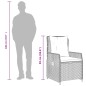 vidaXL Gartensessel 2 Stk. Verstellbar Beige Poly Rattan vidaXL Gartensessel 2 Stk. Verstellbar Beige Poly Rattan