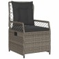 vidaXL Gartensessel 2 Stk. Verstellbar Grau Poly Rattan vidaXL Gartensessel 2 Stk. Verstellbar Grau Poly Rattan