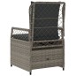vidaXL Gartensessel 2 Stk. Verstellbar Grau Poly Rattan vidaXL Gartensessel 2 Stk. Verstellbar Grau Poly Rattan
