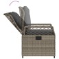 vidaXL Gartensessel 2 Stk. Verstellbar Grau Poly Rattan vidaXL Gartensessel 2 Stk. Verstellbar Grau Poly Rattan