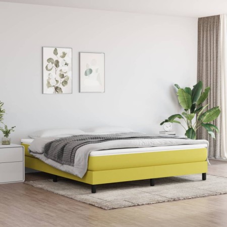 vidaXL Bettgestell ohne Matratze Grün 180x200 cm Stoff