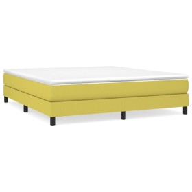 vidaXL Bettgestell ohne Matratze Grün 180x200 cm Stoff