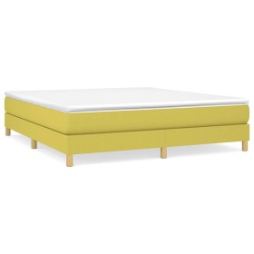 vidaXL Bettgestell ohne Matratze Grün 160x200 cm Stoff