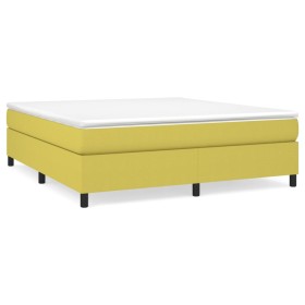 vidaXL Bettgestell ohne Matratze Grün 160x200 cm Stoff