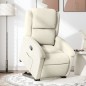 vidaXL Relaxsessel mit Aufstehhilfe Creme Samt vidaXL Relaxsessel mit Aufstehhilfe Creme Samt