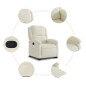 vidaXL Relaxsessel mit Aufstehhilfe Creme Samt vidaXL Relaxsessel mit Aufstehhilfe Creme Samt