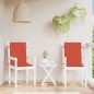 vidaXL Niedriglehner-Auflagen 2 Stk. Melange Rot 100x50x4 cm Stoff vidaXL Niedriglehner-Auflagen 2 Stk. Melange Rot 100x50x4 cm Stoff