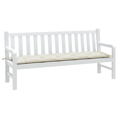 vidaXL Gartenbank-Auflage Melange Creme 180x50x7 cm Stoff