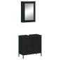 vidaXL 2-tlg. Badmöbel-Set Schwarz Holzwerkstoff vidaXL 2-tlg. Badmöbel-Set Schwarz Holzwerkstoff