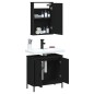 vidaXL 2-tlg. Badmöbel-Set Schwarz Holzwerkstoff vidaXL 2-tlg. Badmöbel-Set Schwarz Holzwerkstoff