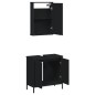 vidaXL 2-tlg. Badmöbel-Set Schwarz Holzwerkstoff vidaXL 2-tlg. Badmöbel-Set Schwarz Holzwerkstoff