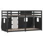 vidaXL Etagenbett mit Vorhängen Weiß & Schwarz 90x190 cm Kiefernholz vidaXL Etagenbett mit Vorhängen Weiß & Schwarz 90x190 cm Kiefernholz