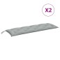 vidaXL Gartenbank-Auflagen 2 Stk. Melange Hellgrau 150x50x7 cm Stoff vidaXL Gartenbank-Auflagen 2 Stk. Melange Hellgrau 150x50x7 cm Stoff