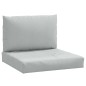 vidaXL Palettenkissen 2-tlg. Melange Hellgrau Stoff vidaXL Palettenkissen 2-tlg. Melange Hellgrau Stoff