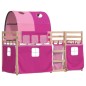 vidaXL Etagenbett mit Vorhängen Rosa 75x190 cm Massivholz Kiefer vidaXL Etagenbett mit Vorhängen Rosa 75x190 cm Massivholz Kiefer