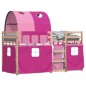 vidaXL Etagenbett mit Vorhängen Rosa 75x190 cm Massivholz Kiefer vidaXL Etagenbett mit Vorhängen Rosa 75x190 cm Massivholz Kiefer