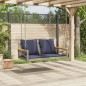 vidaXL Hängebank mit Kissen Grau 109x62x40 cm Poly Rattan vidaXL Hängebank mit Kissen Grau 109x62x40 cm Poly Rattan