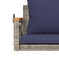 vidaXL Hängebank mit Kissen Grau 109x62x40 cm Poly Rattan vidaXL Hängebank mit Kissen Grau 109x62x40 cm Poly Rattan