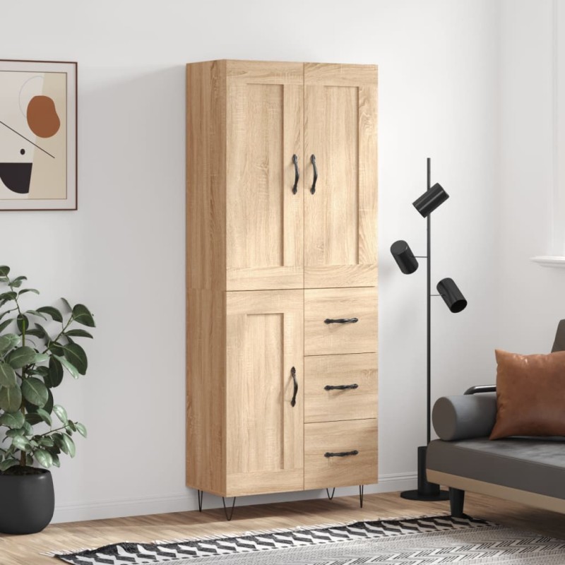 vidaXL Highboard Sonoma-Eiche 69,5x34x180 cm Holzwerkstoff vidaXL Highboard Sonoma-Eiche 69,5x34x180 cm Holzwerkstoff