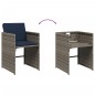 vidaXL 7-tlg. Garten-Essgruppe mit Kissen Grau Poly Rattan vidaXL 7-tlg. Garten-Essgruppe mit Kissen Grau Poly Rattan