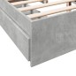 vidaXL Bettgestell mit Schubladen Betongrau 160x200 cm Holzwerkstoff vidaXL Bettgestell mit Schubladen Betongrau 160x200 cm Holzwerkstoff