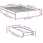 vidaXL Bettgestell mit Schubladen Betongrau 160x200 cm Holzwerkstoff vidaXL Bettgestell mit Schubladen Betongrau 160x200 cm Holzwerkstoff