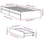 vidaXL Bettgestell mit Schubladen Braun Eichen-Optik 90x200 cm vidaXL Bettgestell mit Schubladen Braun Eichen-Optik 90x200 cm