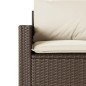 vidaXL Gartensofa mit Kissen 3-Sitzer Braun Poly Rattan vidaXL Gartensofa mit Kissen 3-Sitzer Braun Poly Rattan
