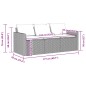 vidaXL Gartensofa mit Kissen 3-Sitzer Braun Poly Rattan vidaXL Gartensofa mit Kissen 3-Sitzer Braun Poly Rattan