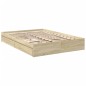 vidaXL Bettgestell mit Schubladen Sonoma-Eiche 150x200cm Holzwerkstoff vidaXL Bettgestell mit Schubladen Sonoma-Eiche 150x200cm Holzwerkstoff
