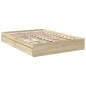 vidaXL Bettgestell mit Schubladen Sonoma-Eiche 150x200cm Holzwerkstoff vidaXL Bettgestell mit Schubladen Sonoma-Eiche 150x200cm Holzwerkstoff
