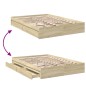 vidaXL Bettgestell mit Schubladen Sonoma-Eiche 150x200cm Holzwerkstoff vidaXL Bettgestell mit Schubladen Sonoma-Eiche 150x200cm Holzwerkstoff