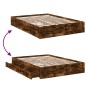 vidaXL Bettgestell mit Schubladen Räuchereiche 120x190cm Holzwerkstoff vidaXL Bettgestell mit Schubladen Räuchereiche 120x190cm Holzwerkstoff