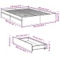 vidaXL Bettgestell mit Schubladen Räuchereiche 120x190cm Holzwerkstoff vidaXL Bettgestell mit Schubladen Räuchereiche 120x190cm Holzwerkstoff