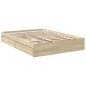 vidaXL Bettgestell mit Schubladen Sonoma-Eiche 120x190cm Holzwerkstoff vidaXL Bettgestell mit Schubladen Sonoma-Eiche 120x190cm Holzwerkstoff