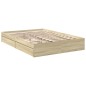 vidaXL Bettgestell mit Schubladen Sonoma-Eiche 120x190cm Holzwerkstoff vidaXL Bettgestell mit Schubladen Sonoma-Eiche 120x190cm Holzwerkstoff