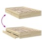 vidaXL Bettgestell mit Schubladen Sonoma-Eiche 120x190cm Holzwerkstoff vidaXL Bettgestell mit Schubladen Sonoma-Eiche 120x190cm Holzwerkstoff