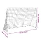 vidaXL Fußballtor für Kinder mit Bällen 2-in-1 Weiß 184x64x124 cm vidaXL Fußballtor für Kinder mit Bällen 2-in-1 Weiß 184x64x124 cm