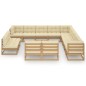 vidaXL 14-tlg. Garten-Lounge-Set mit Kissen Honigbraun Massivholz vidaXL 14-tlg. Garten-Lounge-Set mit Kissen Honigbraun Massivholz