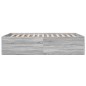 vidaXL Bettgestell Grau Sonoma 140x190 cm Holzwerkstoff vidaXL Bettgestell Grau Sonoma 140x190 cm Holzwerkstoff