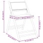 vidaXL 3-tlg. Bistro-Set Klappbar mit Cremeweißen Kissen Bambus vidaXL 3-tlg. Bistro-Set Klappbar mit Cremeweißen Kissen Bambus