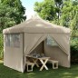 vidaXL Partyzelt Faltbar Pop-Up mit 4 Seitenteilen Taupe vidaXL Partyzelt Faltbar Pop-Up mit 4 Seitenteilen Taupe