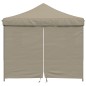 vidaXL Partyzelt Faltbar Pop-Up mit 4 Seitenteilen Taupe vidaXL Partyzelt Faltbar Pop-Up mit 4 Seitenteilen Taupe