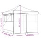 vidaXL Partyzelt Faltbar Pop-Up mit 4 Seitenteilen Taupe vidaXL Partyzelt Faltbar Pop-Up mit 4 Seitenteilen Taupe