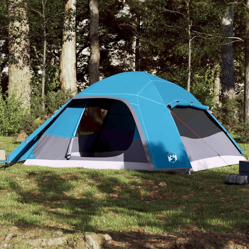 vidaXL Kuppel-Familienzelt 6 Personen Blau Wasserdicht vidaXL Kuppel-Familienzelt 6 Personen Blau Wasserdicht