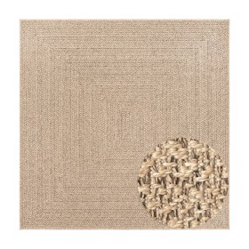 vidaXL Teppich ZIZUR 120x120 cm Jute-Optik Indoor und Outdoor