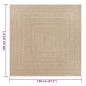 vidaXL Teppich ZIZUR 120x120 cm Jute-Optik Indoor und Outdoor vidaXL Teppich ZIZUR 120x120 cm Jute-Optik Indoor und Outdoor