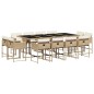 vidaXL 13-tlg. Garten-Essgruppe mit Kissen Beige Poly Rattan vidaXL 13-tlg. Garten-Essgruppe mit Kissen Beige Poly Rattan