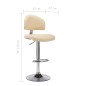 Barhocker Cremeweiß Kunstleder Barhocker Cremeweiß Kunstleder