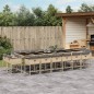 vidaXL 17-tlg. Garten-Essgruppe mit Kissen Beigemischung Poly Rattan vidaXL 17-tlg. Garten-Essgruppe mit Kissen Beigemischung Poly Rattan